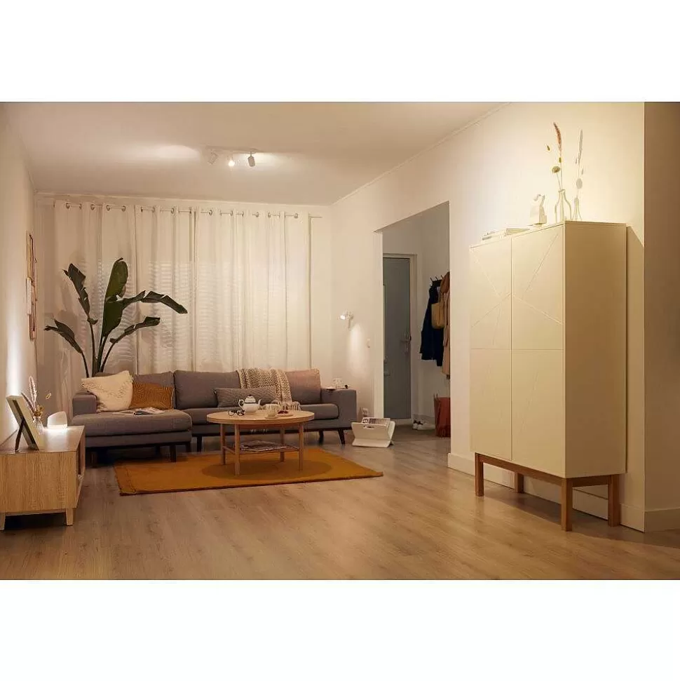 Luminaires Philips Wiz>Plafonnier Philips Wiz Imageo Led Blanc, 3 Lumieres, Changeur De Couleurs