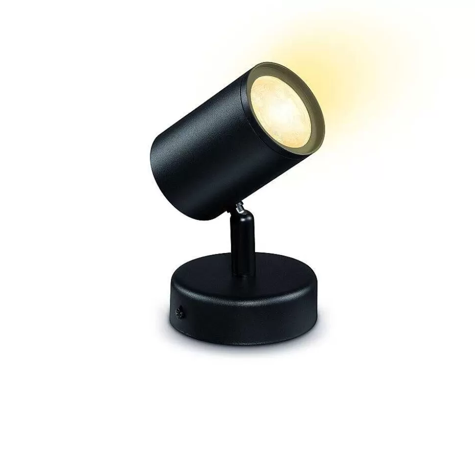 Luminaires Philips Wiz>Plafonnier Philips Wiz Imageo Led Noir, 1 Lumiere