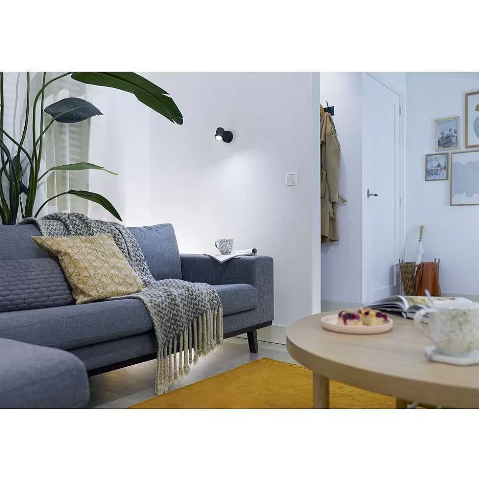 Luminaires Philips Wiz>Plafonnier Philips Wiz Imageo Led Noir, 1 Lumiere
