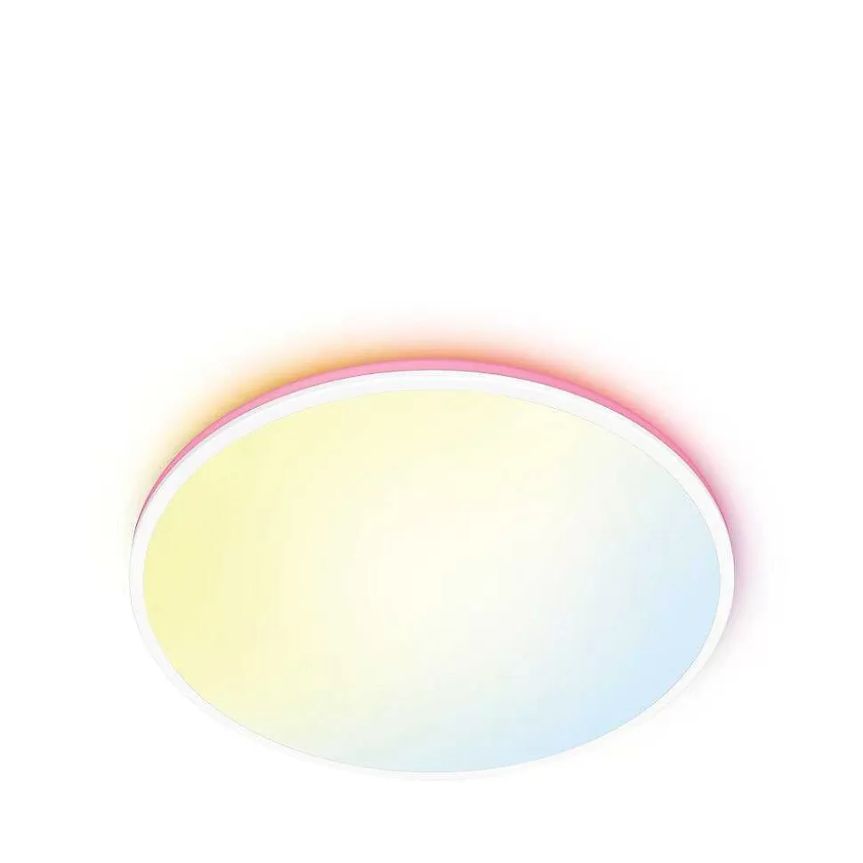 Luminaires Philips Wiz>Plafonnier Philips Wiz Rune Led Blanc, 1 Lumiere, Changeur De Couleurs