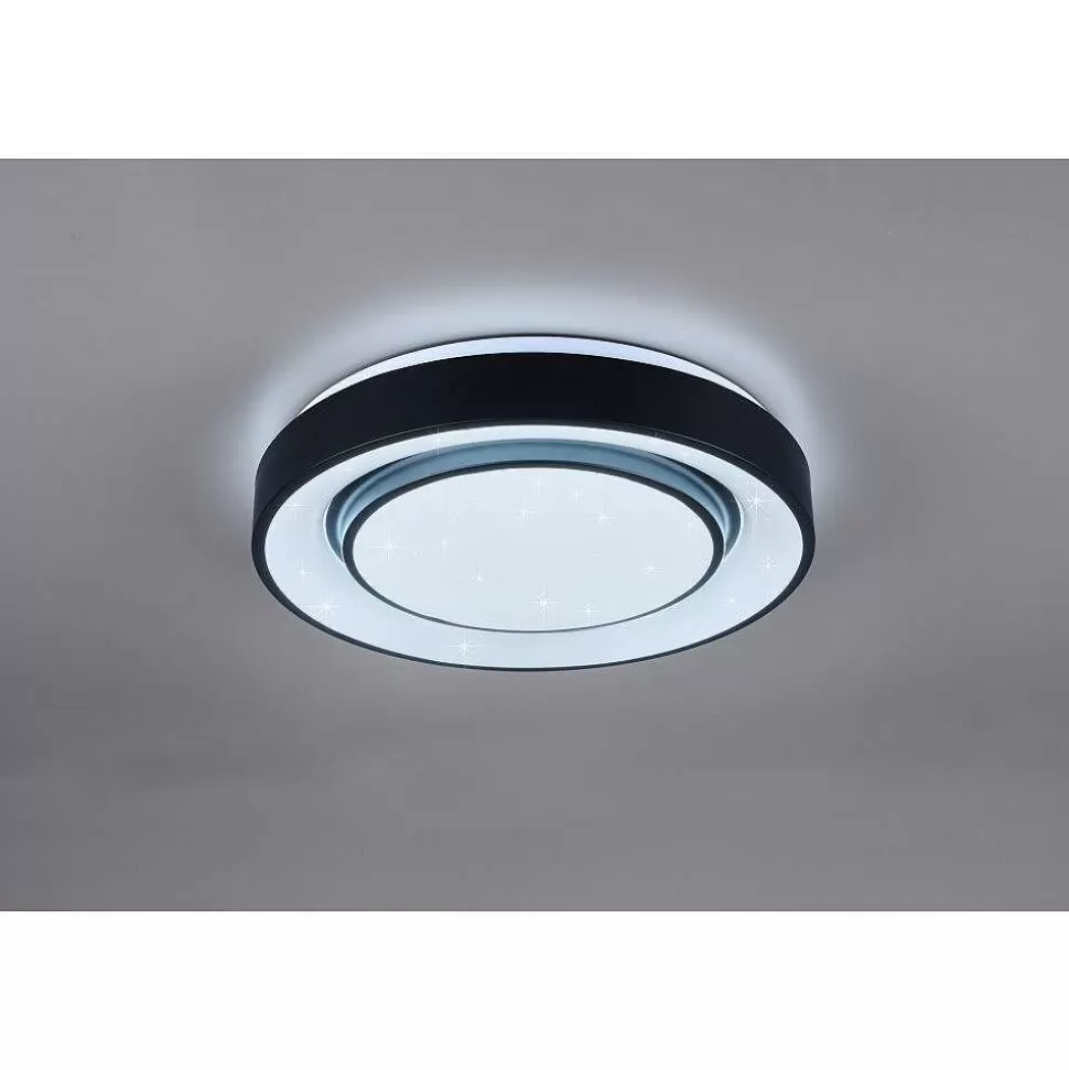 Luminaires Reality Wiz>Plafonnier Reality Mona Led Noir, 1 Lumiere, Changeur De Couleurs