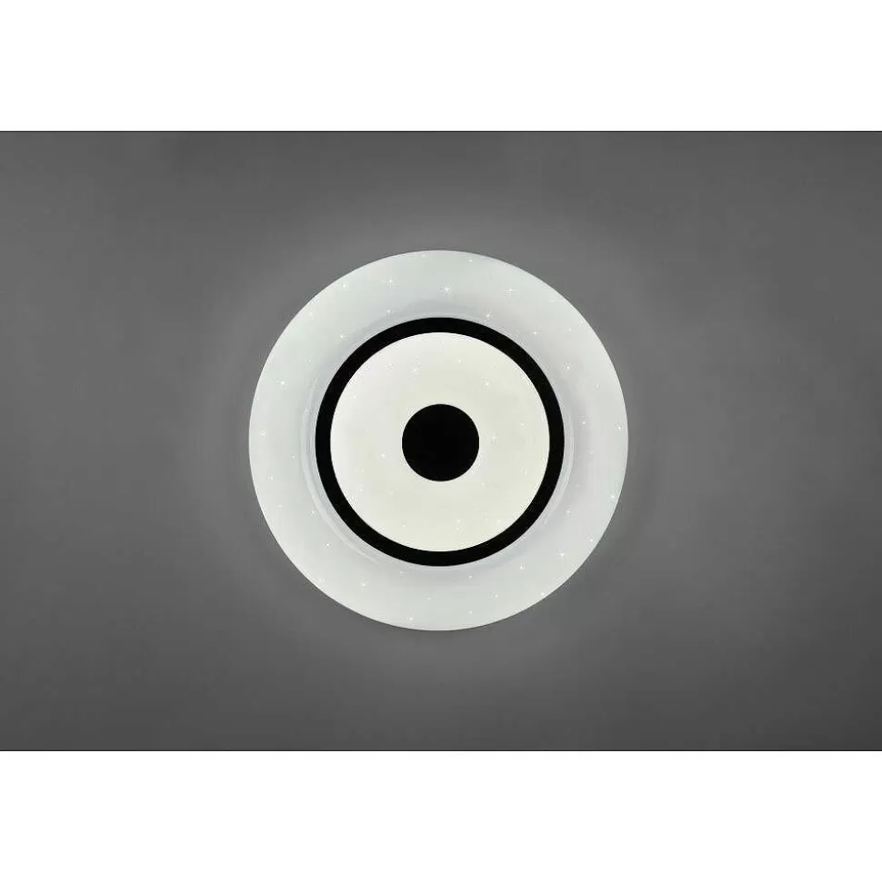 Luminaires Reality Wiz>Plafonnier Reality Rana Led Noir, Blanc, 1 Lumiere, Telecommandes, Changeur De Couleurs