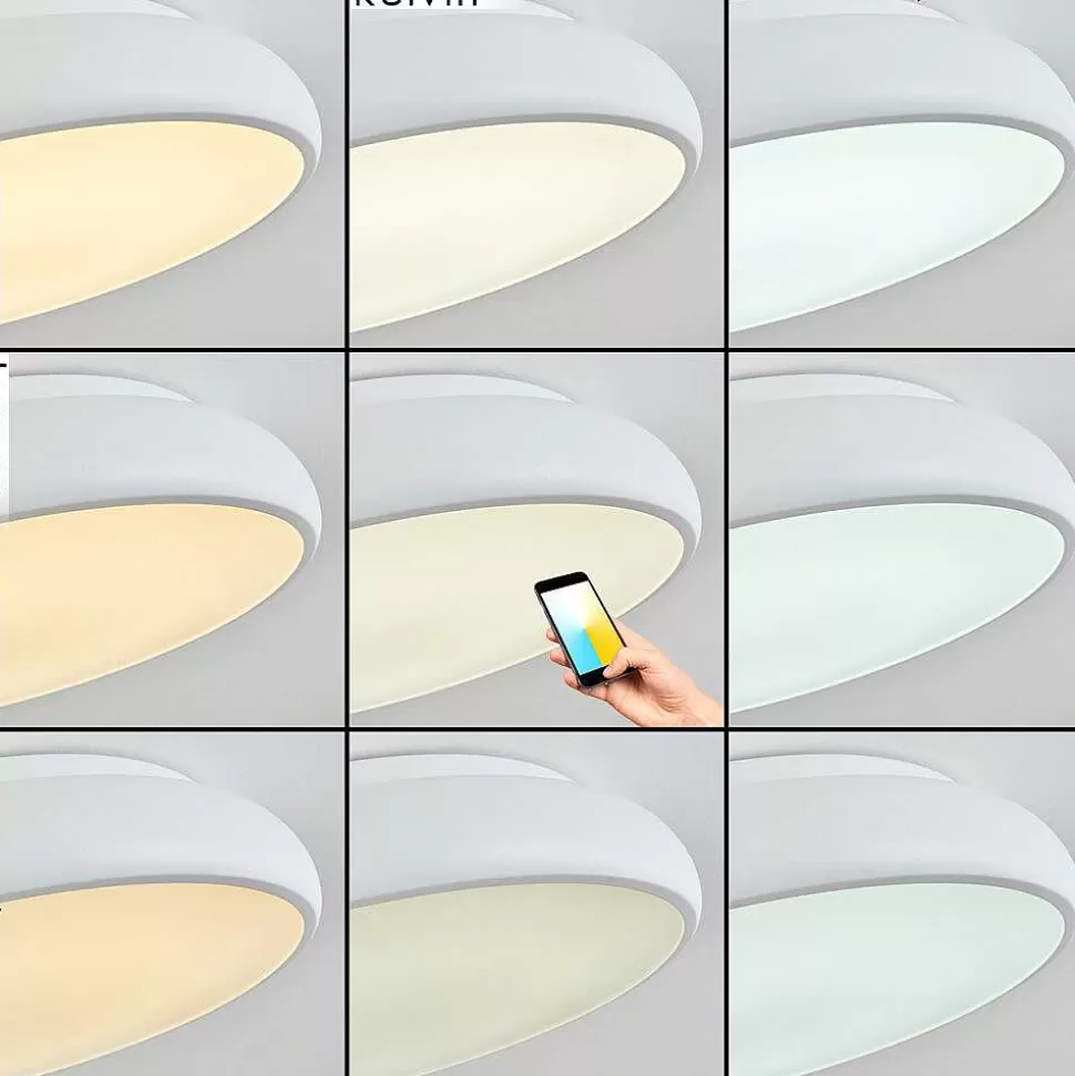 hofstein Luminaires Interieurs Connectes>Plafonnier Rhone Led Blanc, 1 Lumiere, Changeur De Couleurs