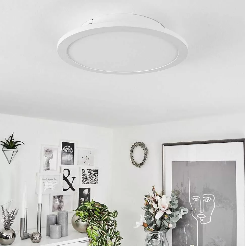 hofstein Luminaires Interieurs Connectes>Plafonnier Sani Led Blanc, 1 Lumiere, Telecommandes, Changeur De Couleurs