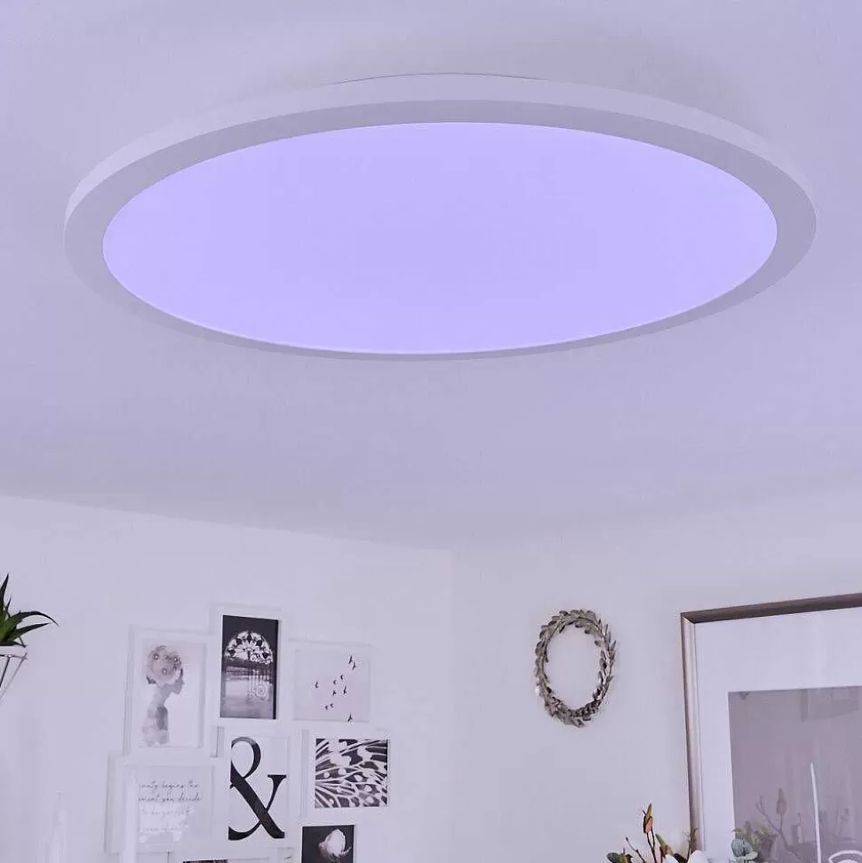 hofstein Luminaires Interieurs Connectes>Plafonnier Sani Led Blanc, 1 Lumiere, Telecommandes, Changeur De Couleurs