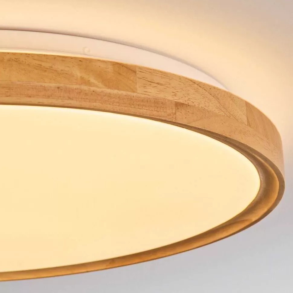 hofstein Style Boho-Chic>Plafonnier Sofo Led Blanc, 1 Lumiere, Telecommandes