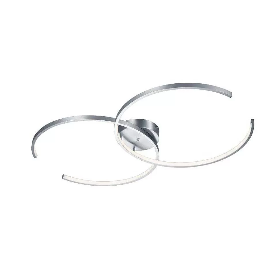 Luminaires Trio Wiz>Plafonnier Trio Leuchten Wiz Citizen Led Nickel Mat, 2 Lumieres, Telecommandes, Changeur De Couleurs