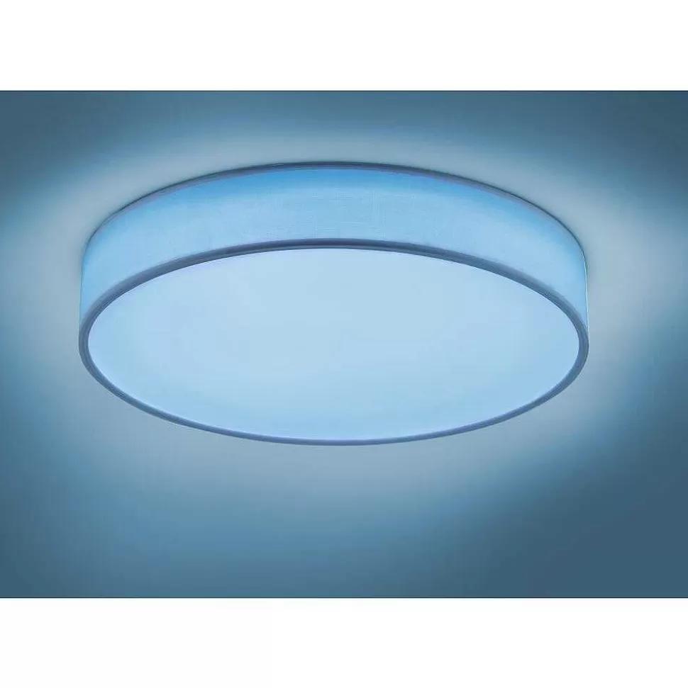 Luminaires Trio Wiz>Plafonnier Trio Leuchten Wiz Diamo Led Blanc, 1 Lumiere, Telecommandes, Changeur De Couleurs