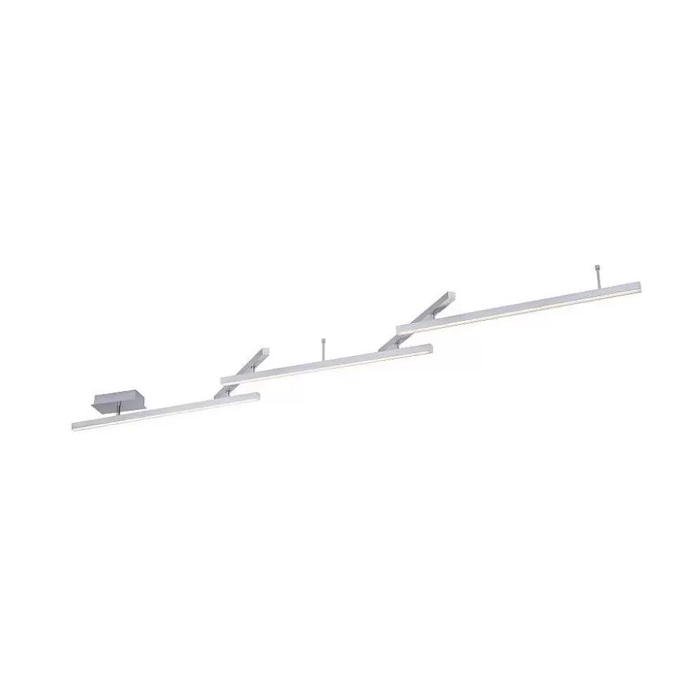 Luminaires Trio Wiz>Plafonnier Trio Leuchten Wiz Melby Led Nickel Mat, 1 Lumiere, Telecommandes, Changeur De Couleurs