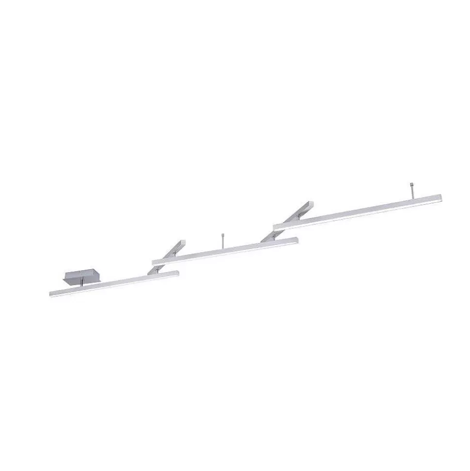 Luminaires Trio Wiz>Plafonnier Trio Leuchten Wiz Melby Led Nickel Mat, 1 Lumiere, Telecommandes, Changeur De Couleurs