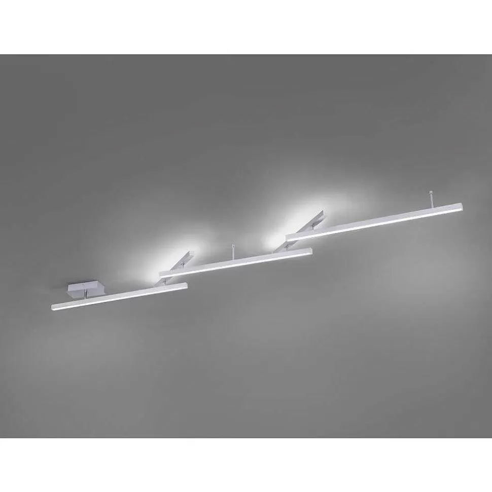 Luminaires Trio Wiz>Plafonnier Trio Leuchten Wiz Melby Led Nickel Mat, 1 Lumiere, Telecommandes, Changeur De Couleurs