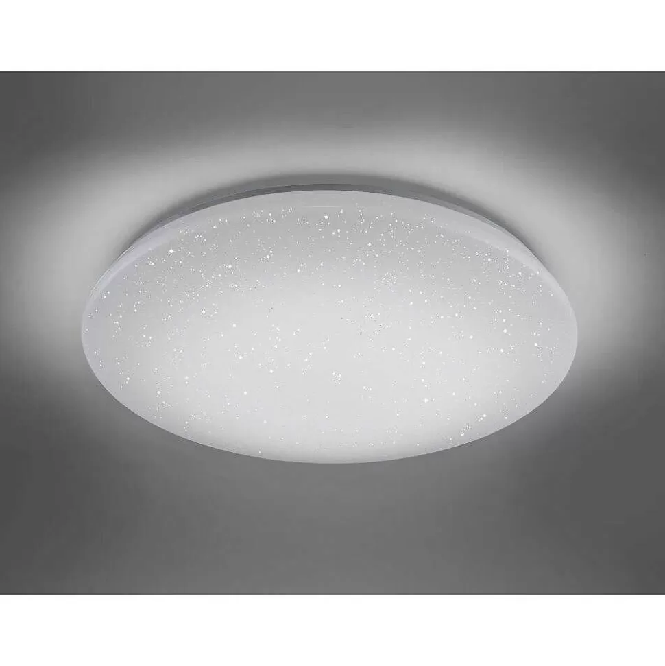 Luminaires Trio Wiz>Plafonnier Trio Leuchten Wiz Nalida Led Blanc, 1 Lumiere, Telecommandes, Changeur De Couleurs