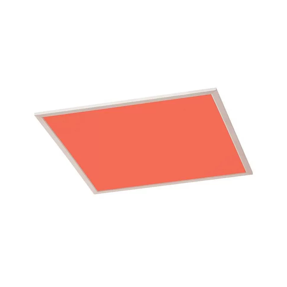 Luminaires Trio Wiz>Plafonnier Trio Wiz Griffin Led Nickel Mat, 1 Lumiere, Telecommandes, Changeur De Couleurs