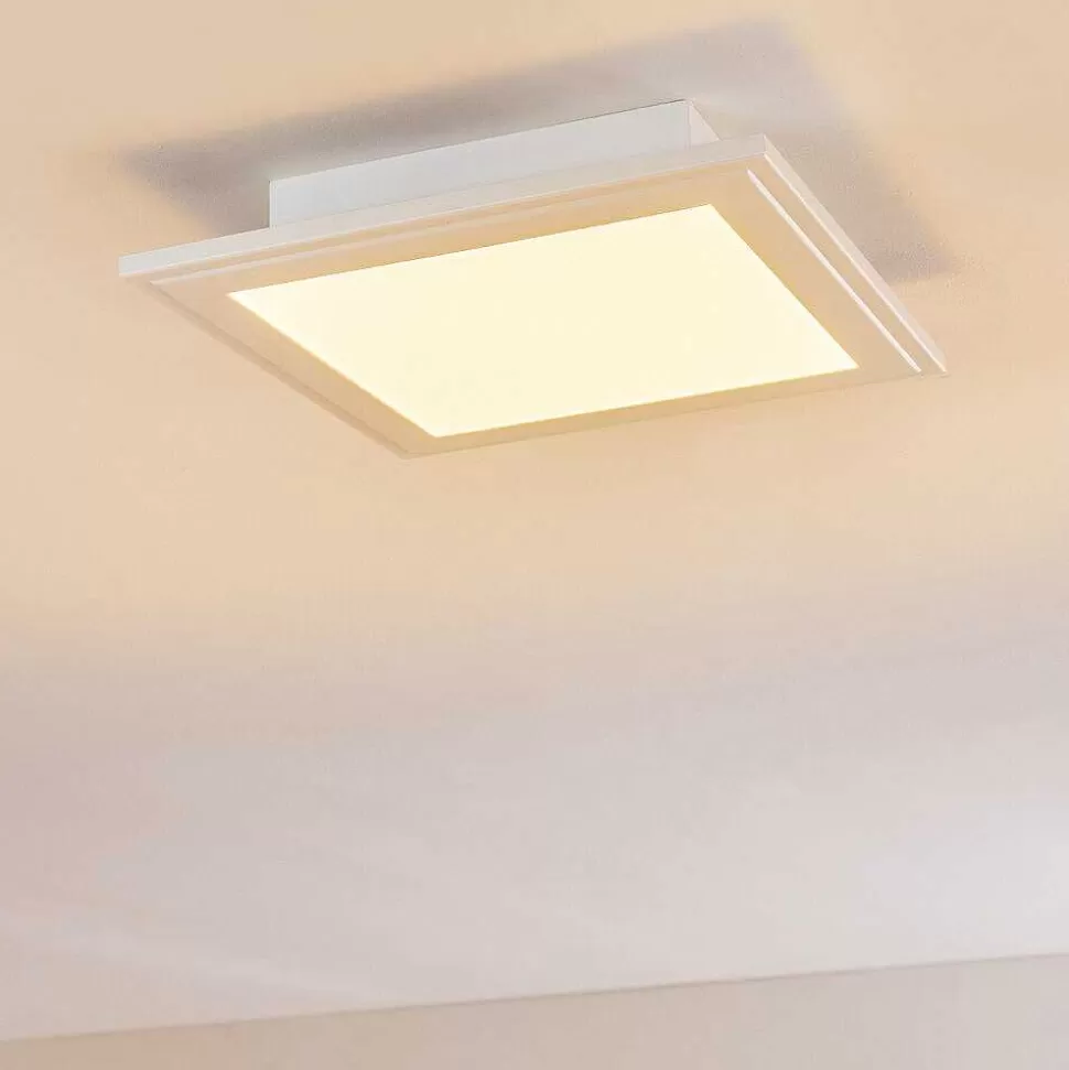 hofstein Luminaires Interieurs Connectes>Plafonnier Voisines Led Blanc, 1 Lumiere, Telecommandes, Changeur De Couleurs