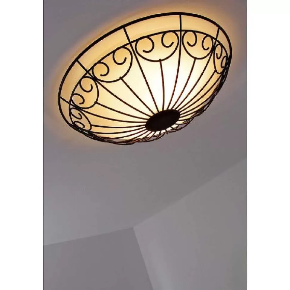 Luminaires Eglo Luminaires Antiques>Plafonnier/Applique Murale Eglo Colti Brun, Brun Fonce, Rouille, Blanc, 2 Lumieres