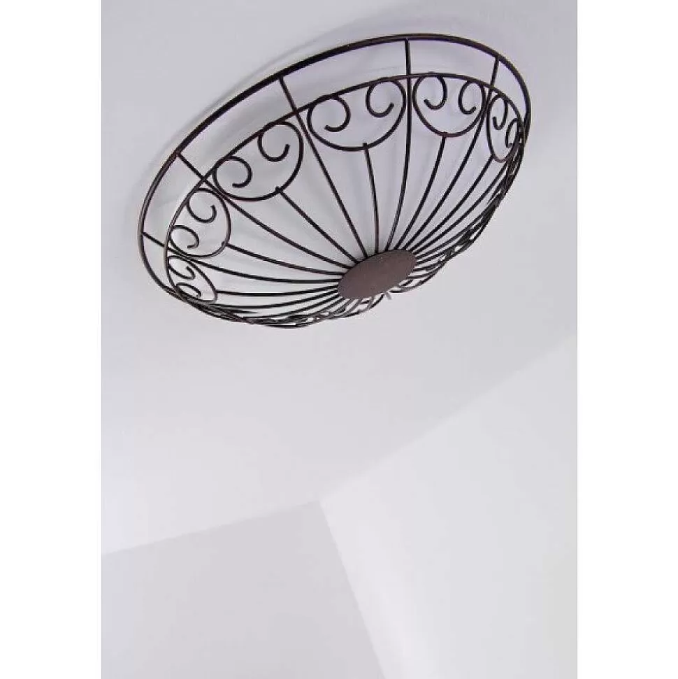 Luminaires Eglo Luminaires Antiques>Plafonnier/Applique Murale Eglo Colti Brun, Brun Fonce, Rouille, Blanc, 2 Lumieres