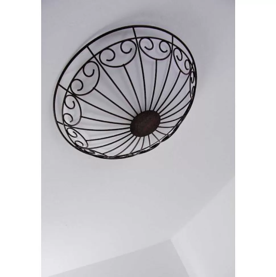 Luminaires Eglo Luminaires Antiques>Plafonnier/Applique Murale Eglo Colti Brun, Brun Fonce, Rouille, Blanc, 2 Lumieres