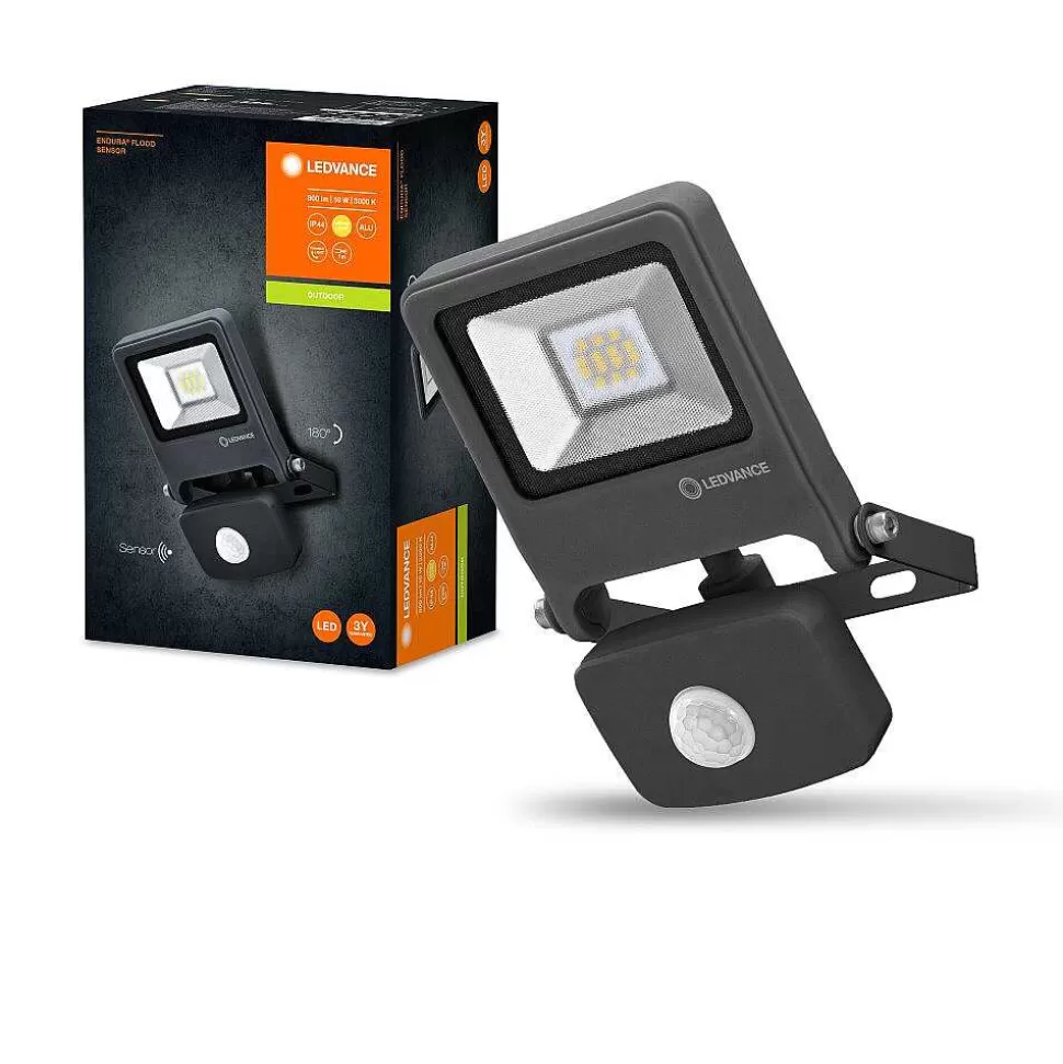 Luminaires Ledvance Spots Extérieurs>Spot De Jardin Ledvance Endura® Gris, 1 Lumiere, Detecteur De Mouvement