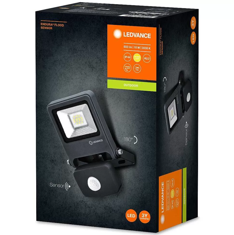 Luminaires Ledvance Spots Extérieurs>Spot De Jardin Ledvance Endura® Gris, 1 Lumiere, Detecteur De Mouvement