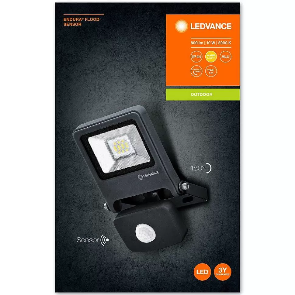 Luminaires Ledvance Spots Extérieurs>Spot De Jardin Ledvance Endura® Gris, 1 Lumiere, Detecteur De Mouvement