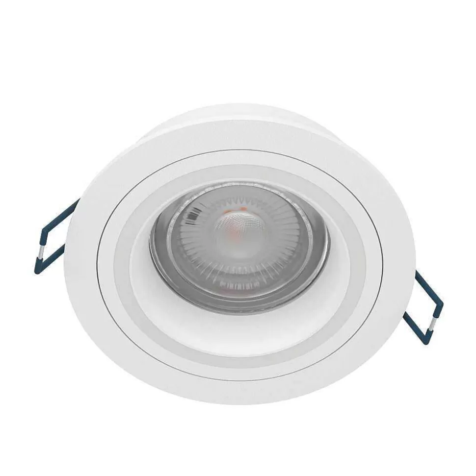 Luminaires Eglo Eglo Connect>Spot Encastrable Eglo Carosso-Z Led Blanc, 1 Lumiere, Changeur De Couleurs