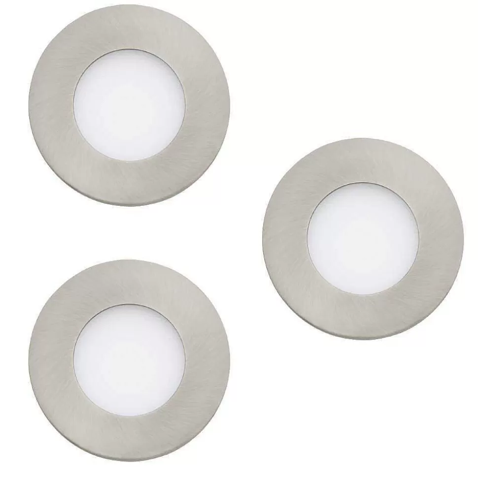 Luminaires Eglo Luminaires Encastrés>Spot Encastrable Eglo Fueva-Z Led Nickel Mat, 3 Lumieres