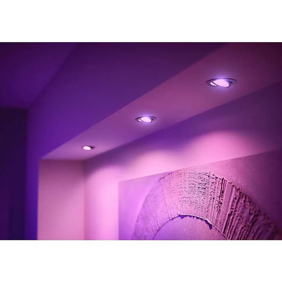 Luminaires Philips Spots Professionnels>Spot Encastrable Philips Hue Centura Led Blanc, 3 Lumieres