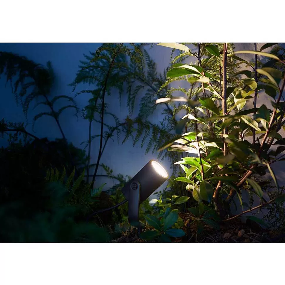 Luminaires Philips Spots Extérieurs>Spot, Set D'Extension Philips Hue Ambiance White & Color Waca Lily Led Noir, 1 Lumiere, Changeur De Couleurs