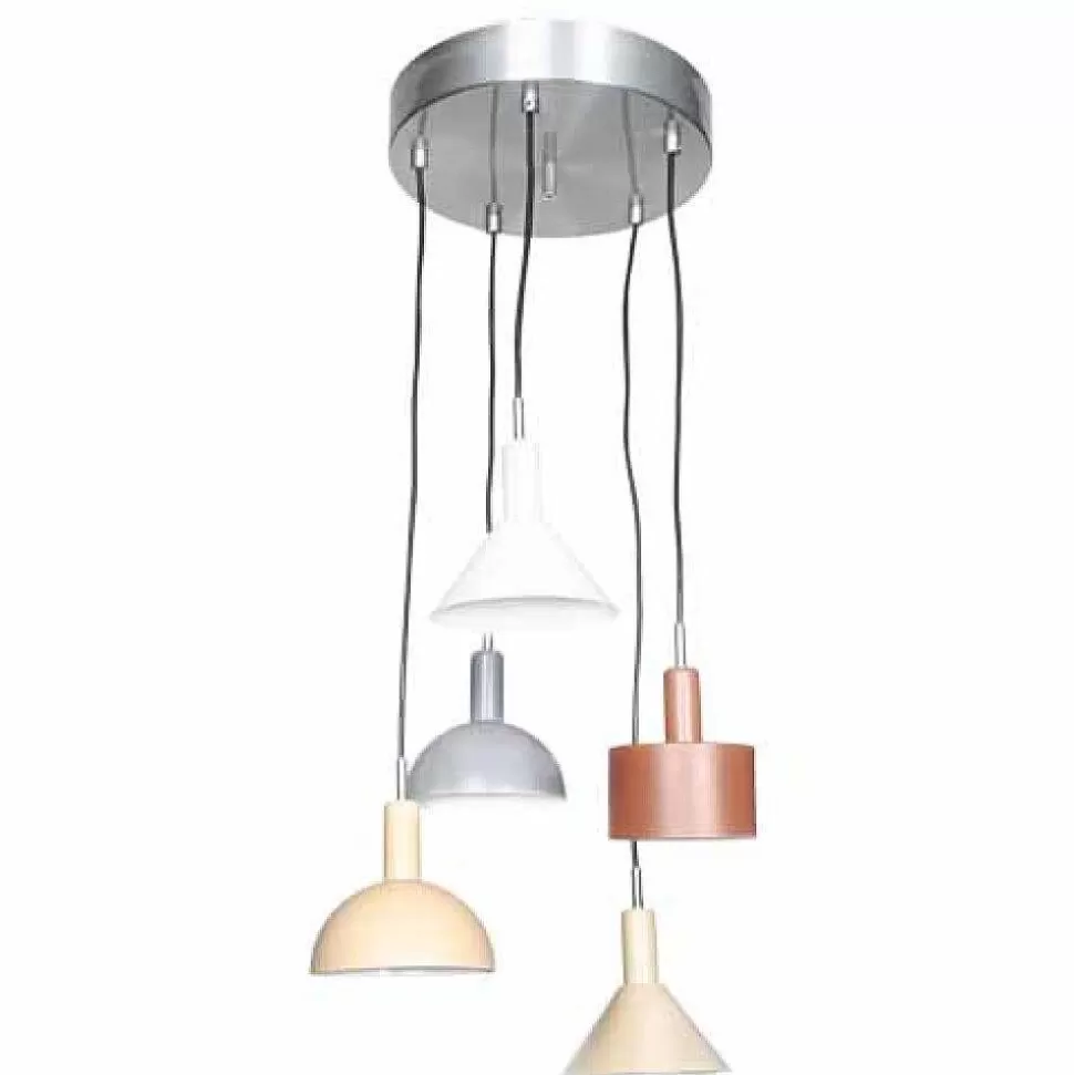 By Rydéns Lampes Designers>Suspension By Rydens Cabano Acier Brosse, 5 Lumieres