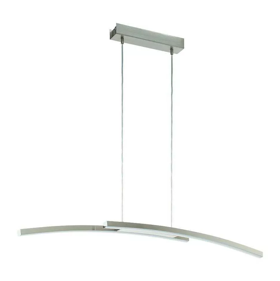 Luminaires Eglo Eglo Connect>Suspension Eglo Connect Fraioli-C Led Nickel Mat, 2 Lumieres, Changeur De Couleurs