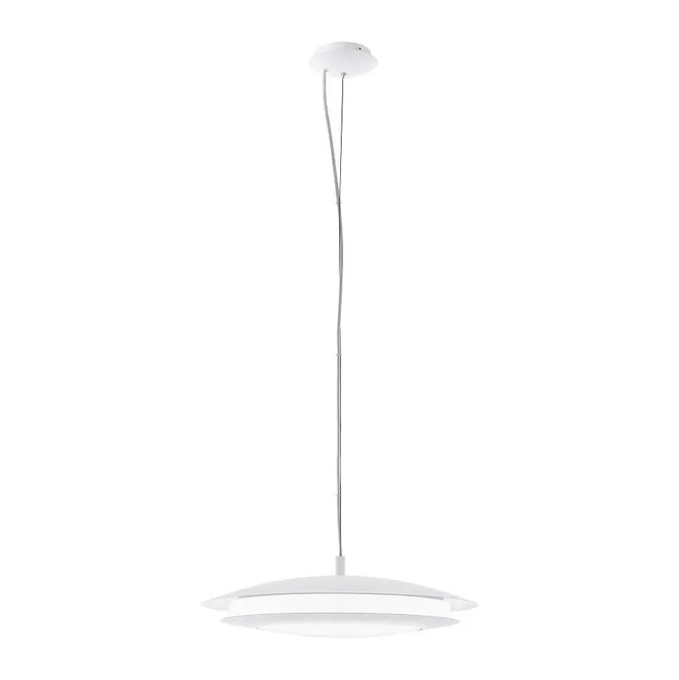 Luminaires Eglo Eglo Connect>Suspension Eglo Connect Moneva-C Led Blanc, 1 Lumiere, Changeur De Couleurs