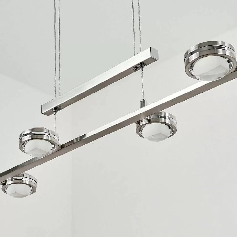 hofstein Suspensions>Suspension Fernandaires Led Nickel Mat, 12 Lumieres