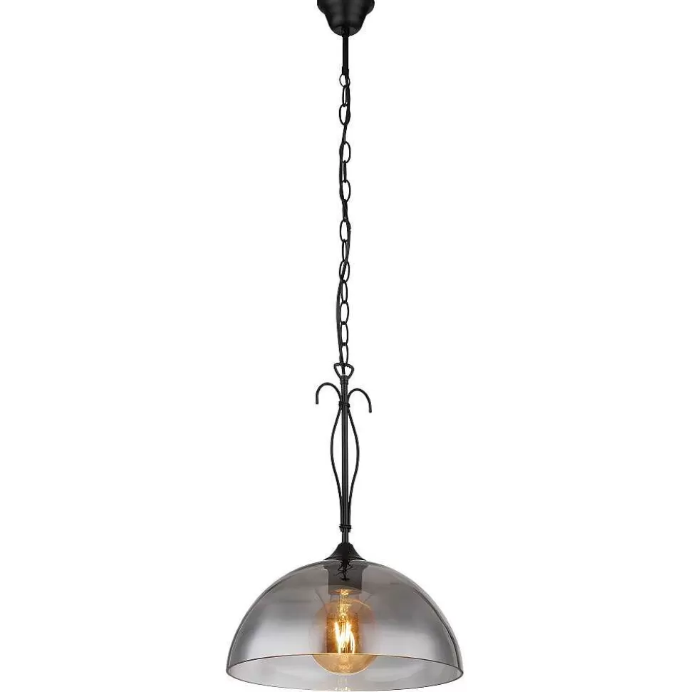 Luminaires Globo Lighting Luminaires Antiques>Suspension Globo Cottage Noir, 1 Lumiere
