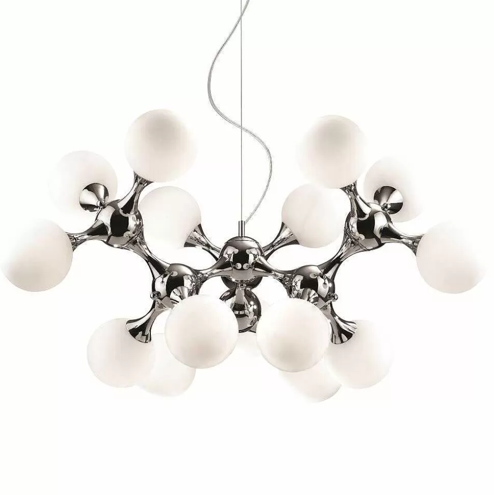 Luminaires Ideallux Lustres>Suspension Ideal Lux Nodi Chrome, 15 Lumieres