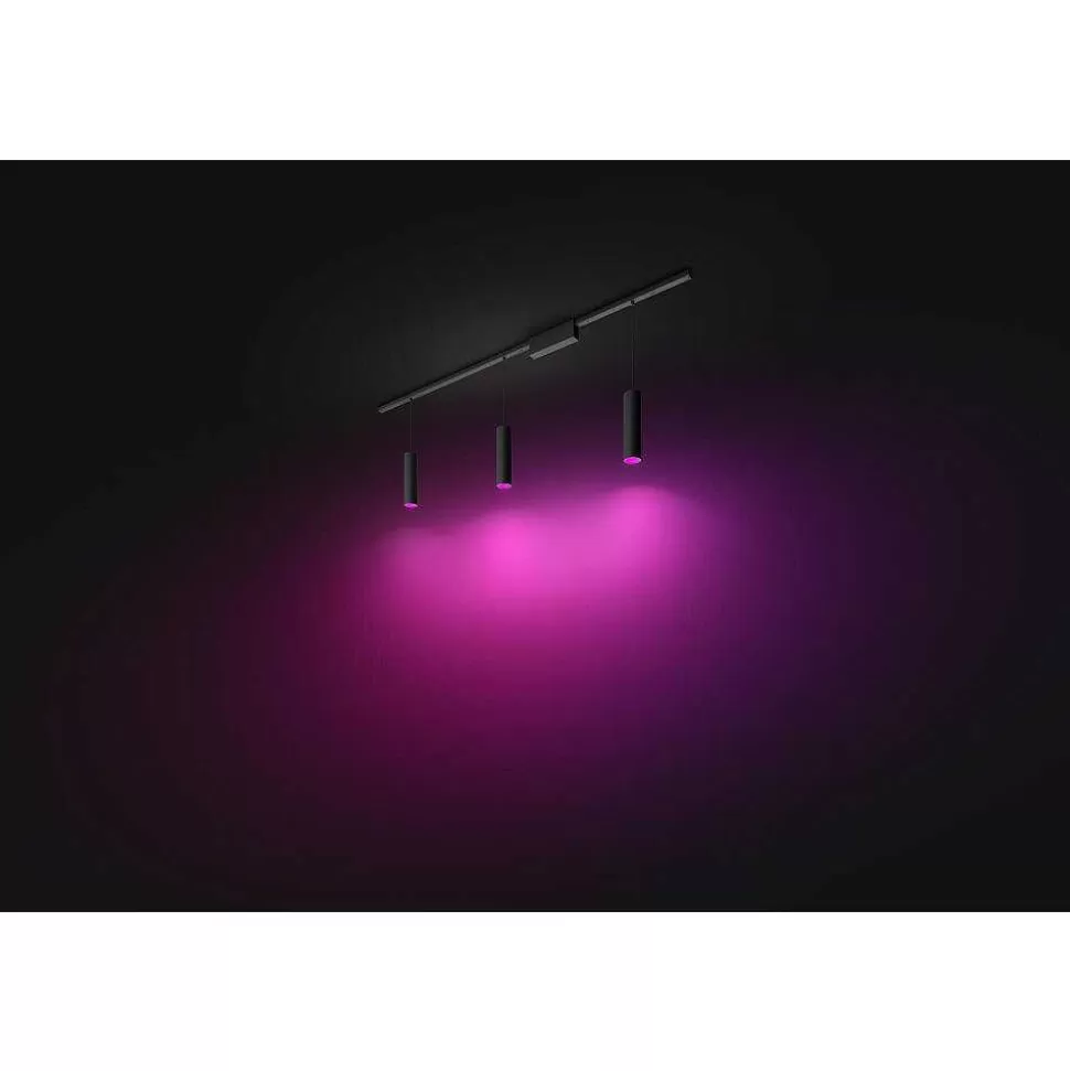 Luminaires Philips Zigbee>Suspension Kit De Base X 3 Philips Hue Perifo Led Noir, 3 Lumieres, Changeur De Couleurs