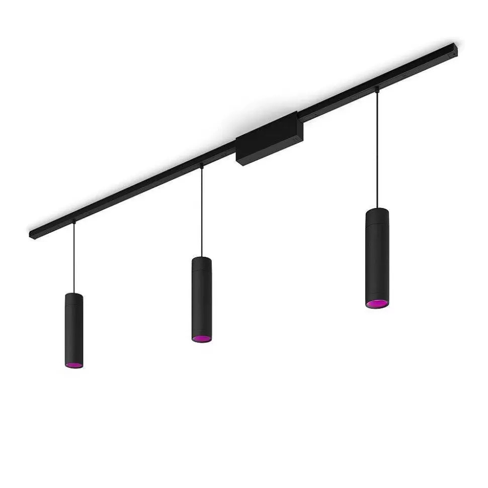 Luminaires Philips Zigbee>Suspension Kit De Base X 3 Philips Hue Perifo Led Noir, 3 Lumieres, Changeur De Couleurs