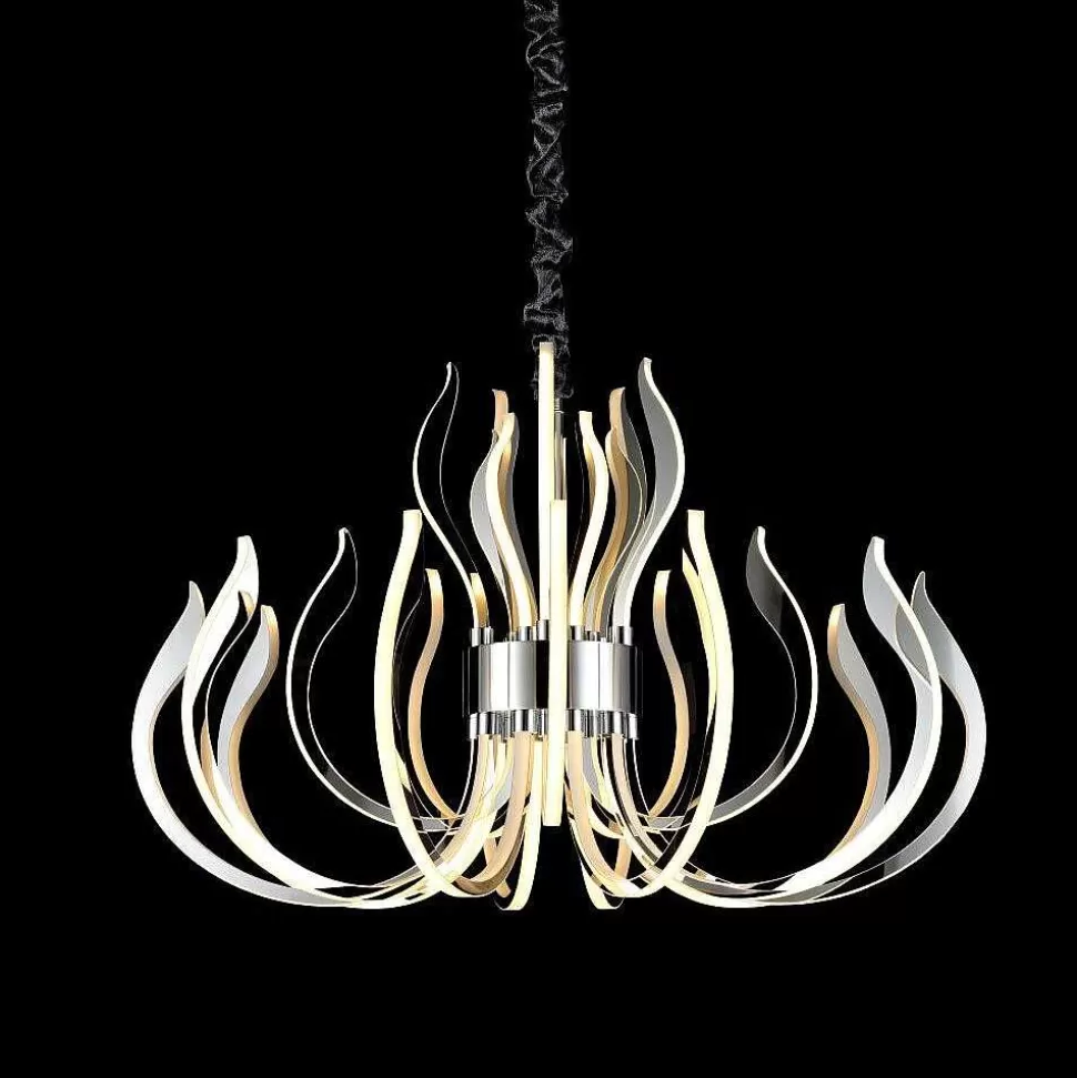 Luminaires Mantra Lustres>Suspension Mantra Versailles Led Chrome, 1 Lumiere