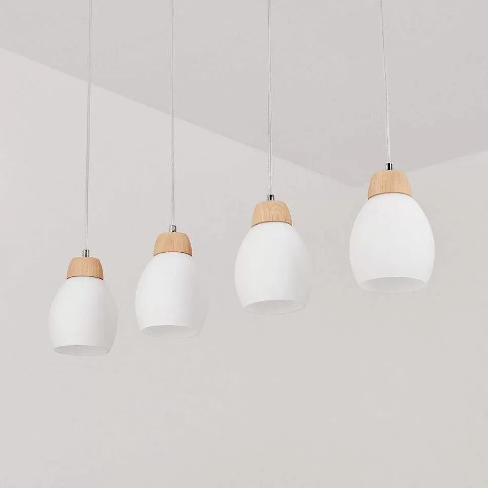 hofstein Suspensions>Suspension Ombucta Ecru, 4 Lumieres