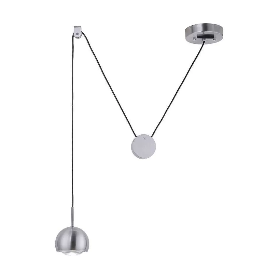 Paul Neuhaus Q-Serie Paul Neuhaus Q>Suspension Paul Neuhaus Q-Adam Led Acier Inoxydable, 1 Lumiere, Telecommandes, Changeur De Couleurs