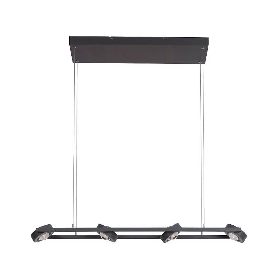 Paul Neuhaus Q-Serie Paul Neuhaus Q>Suspension Paul Neuhaus Q-Mia Led Anthracite, 16 Lumieres, Telecommandes, Changeur De Couleurs