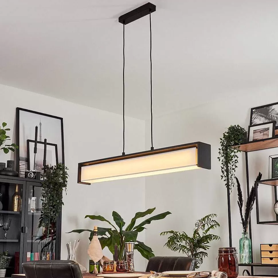 hofstein Lampes En Tissu>Suspension Siders Led Noir, 1 Lumiere, Changeur De Couleurs