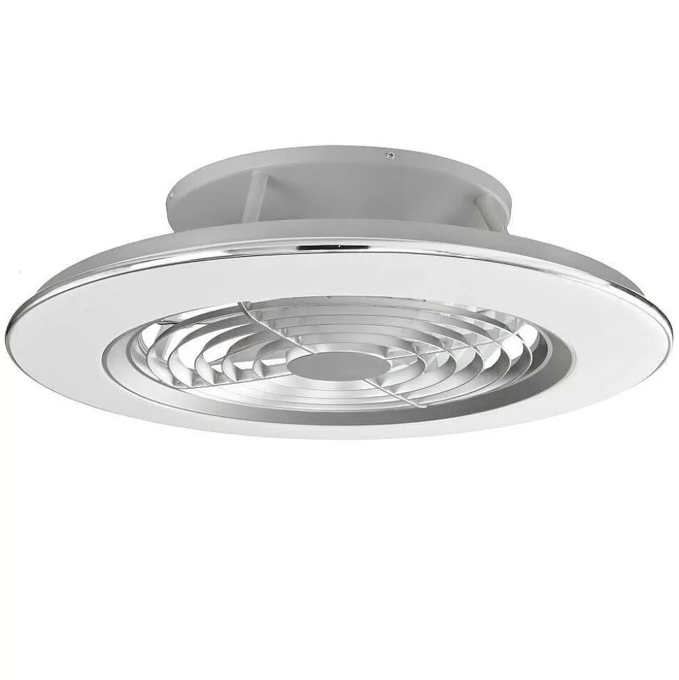 Luminaires Mantra Plafonniers Et Lustres Ventilateurs>Ventilateur De Plafond Mantra Alisio Led Chrome, Gris, 1 Lumiere, Telecommandes