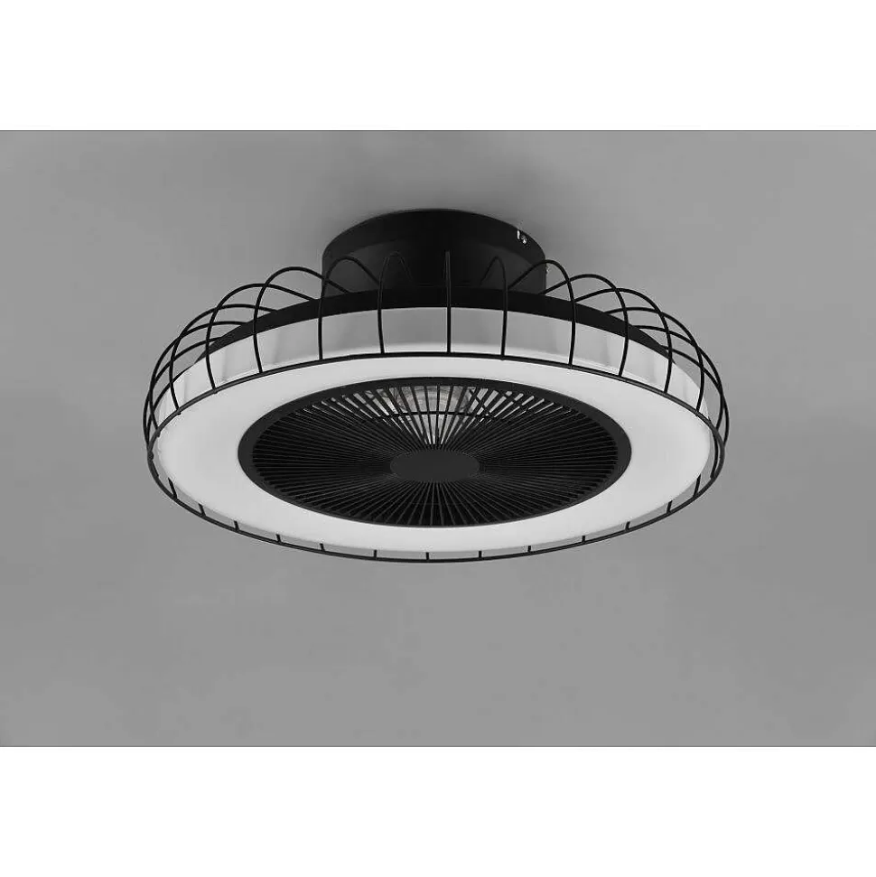 Luminaires Reality Wiz>Ventilateur De Plafond Reality Sandfjord Led Noir, 1 Lumiere, Telecommandes