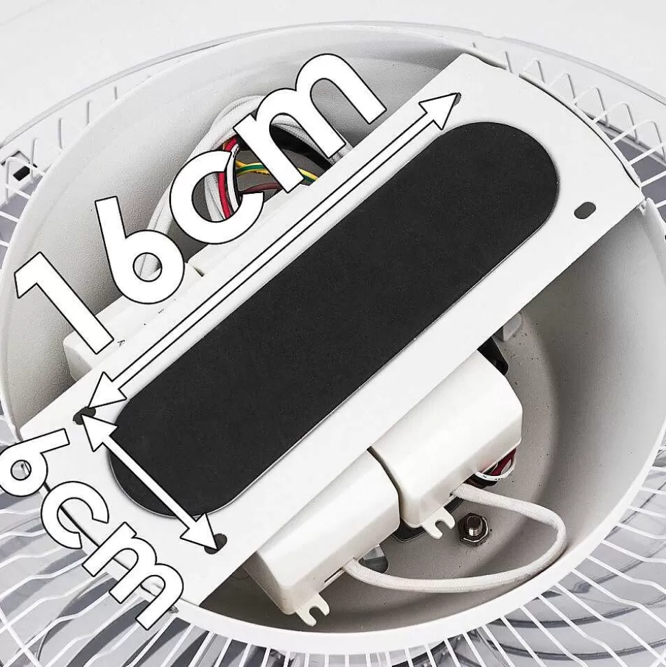 hofstein Plafonniers Et Lustres Ventilateurs>Ventilateur De Plafond Tamworth Led Argente, Transparent, 1 Lumiere, Telecommandes