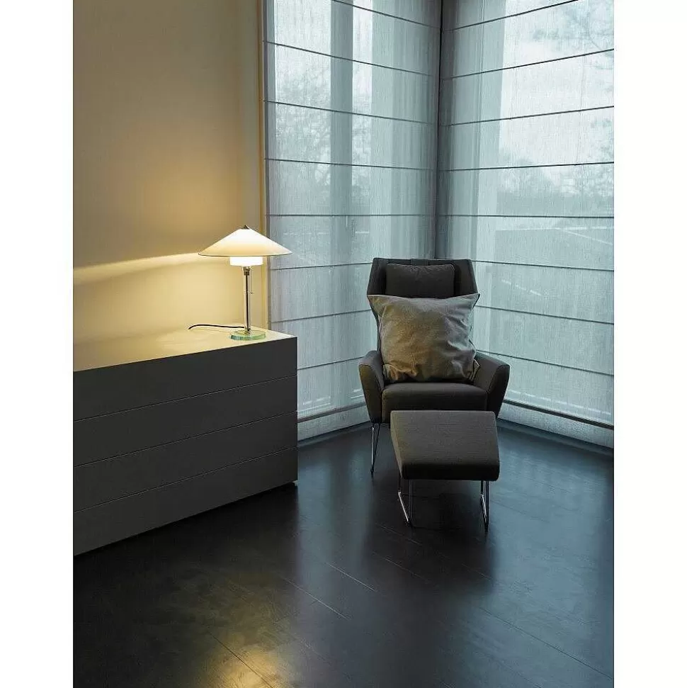 Luminaires Tecnolumen Lampes Designers>Wagenfeld 27 Tecnolumen Lampe A Poser Nickel Mat, Transparent, 1 Lumiere